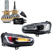 VLAND Dual Beam Projector Headlights for Mitsubishi Lancer EVO X 2008-2020 VLAND Factory
