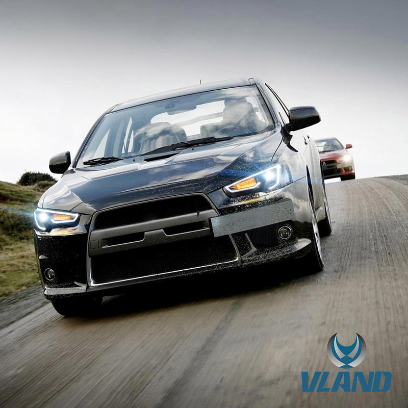 VLAND Dual Beam Projector Headlights for Mitsubishi Lancer EVO X 2008-2020 VLAND Factory