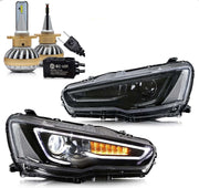 VLAND Dual Beam Projector Headlights for Mitsubishi Lancer EVO X 2008-2020 VLAND Factory