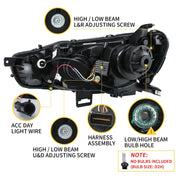 VLAND Dual Beam Projector Headlights for Mitsubishi Lancer EVO X 2008-2020 VLAND Factory