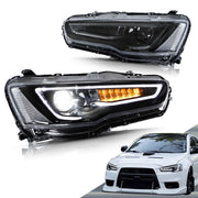 VLAND Dual Beam Projector Headlights for Mitsubishi Lancer EVO X 2008-2020 VLAND Factory