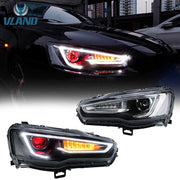 VLAND Dual Beam Projector Headlights for Mitsubishi Lancer EVO X 2008-2020 VLAND Factory
