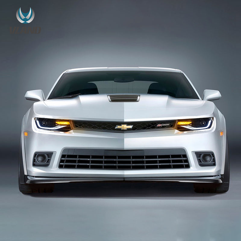 VLAND Dual Beam RGB Headlights For Chevrolet Camaro 2014-2015 w/Sequential indicators VLAND Factory