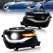 VLAND Dual Beam RGB Headlights For Chevrolet Camaro 2014-2015 w/Sequential indicators VLAND Factory