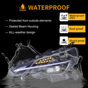 VLAND Full LED Dual Beam Headlights for Toyota 86 2012-2020, Subaru BRZ 2013-2019 and Scion FR-S 2013-2016 1st Gen (First generation ZN6/ZC6) w/ sequential Turn Signal Dynamic Mode VLAND Factory