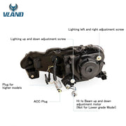 VLAND Full LED Dual Beam Headlights for Toyota 86 2012-2020, Subaru BRZ 2013-2019 and Scion FR-S 2013-2016 1st Gen (First generation ZN6/ZC6) w/ sequential Turn Signal Dynamic Mode VLAND Factory