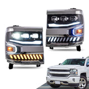 VLAND Full LED Headlights For Chevrolet Silverado 2016-2018 VLAND Factory