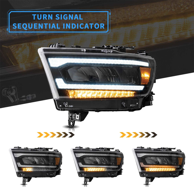 VLAND Full LED Headlights For Ram 1500 2019-2024 VLAND Factory