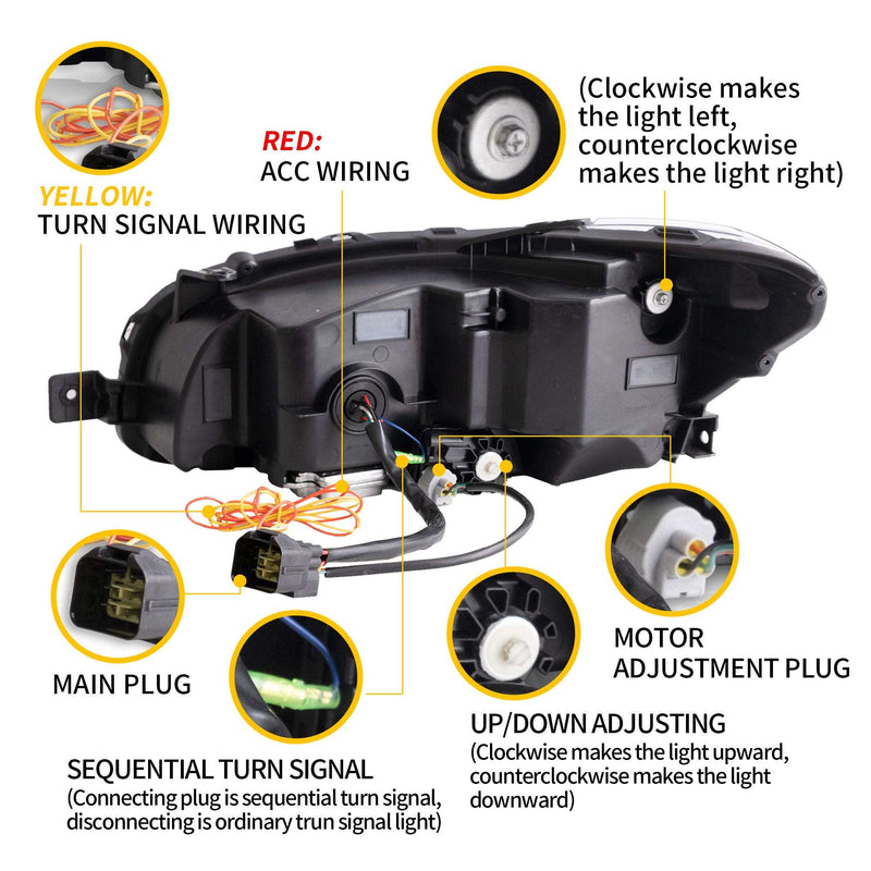 VLAND Full LED Headlights For Subaru WRX 2014-2021 VLAND Factory