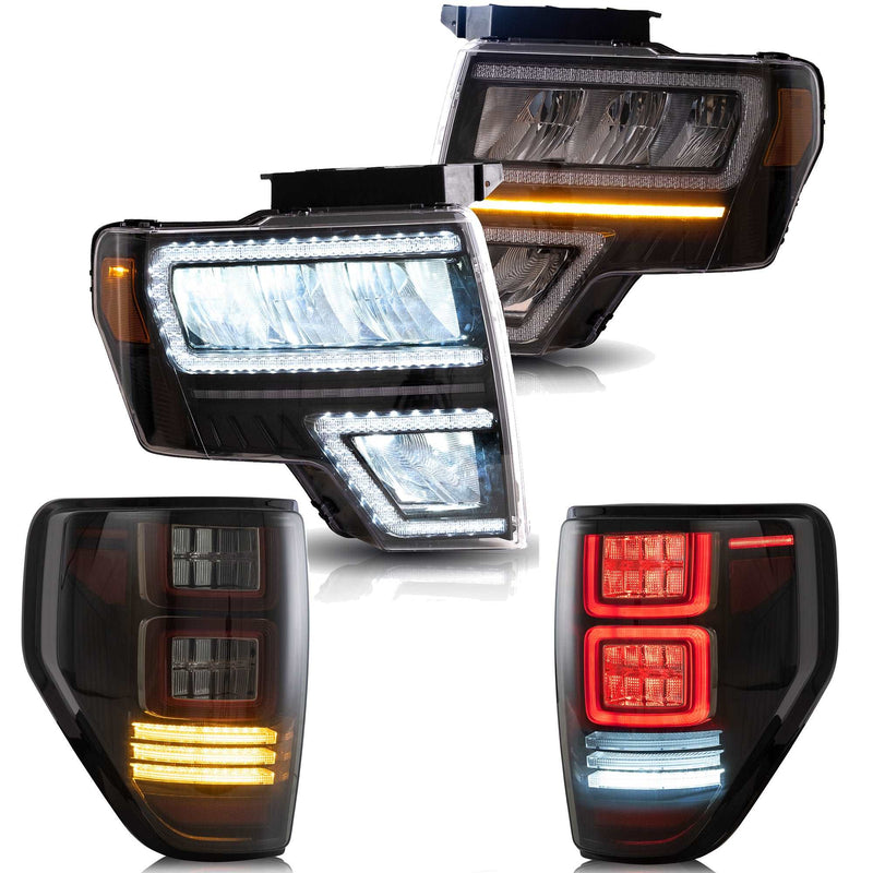 VLAND Full LED Headlights & Tail Lights For Ford F150 Pickup 2009-2014 VLAND Factory