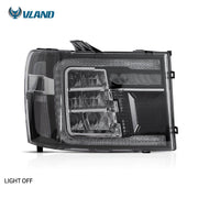 VLAND Full LED Headlights for GMC Sierra 1500 SLE 2007-2013 With Start-Animation VLAND Factory