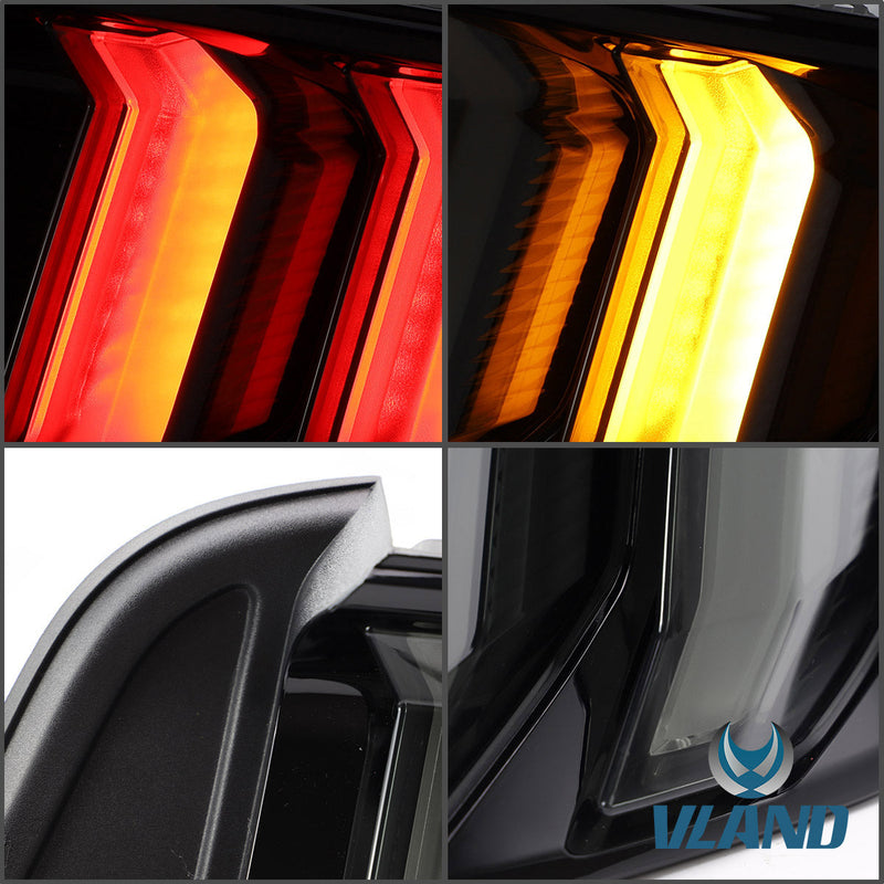 VLAND Full LED RGB Headlights & 5-Modes Switchable Full LED Taillights for Ford Mustang 2018-2023 6th Gen Refresh Model S550 (sixth generation) VLAND Factory
