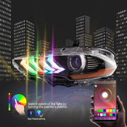 VLAND Full LED RGB Headlights & 5-Modes Switchable Full LED Taillights for Ford Mustang 2018-2023 6th Gen Refresh Model S550 (sixth generation) VLAND Factory