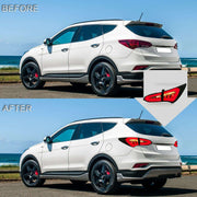 VLAND Full LED Smoked Taillights Compatible For Hyundai Santa Fe 2013-2015 VLAND Factory