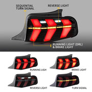 VLAND Full LED Tail Lights For Ford Mustang 2010-2012 With Start-up Animation Running lights VLAND Factory