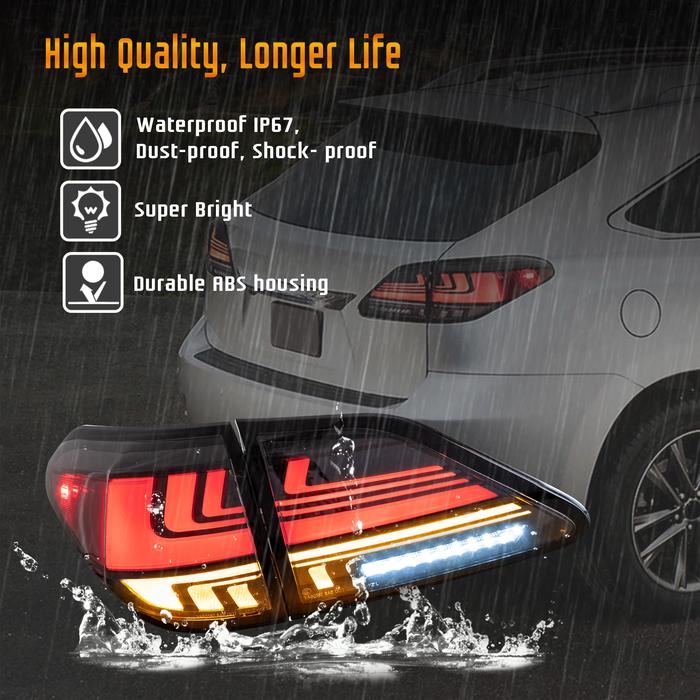VLAND Full LED Tail Lights For Lexus RX 270/330/350/450H 2009-2015 VLAND Factory