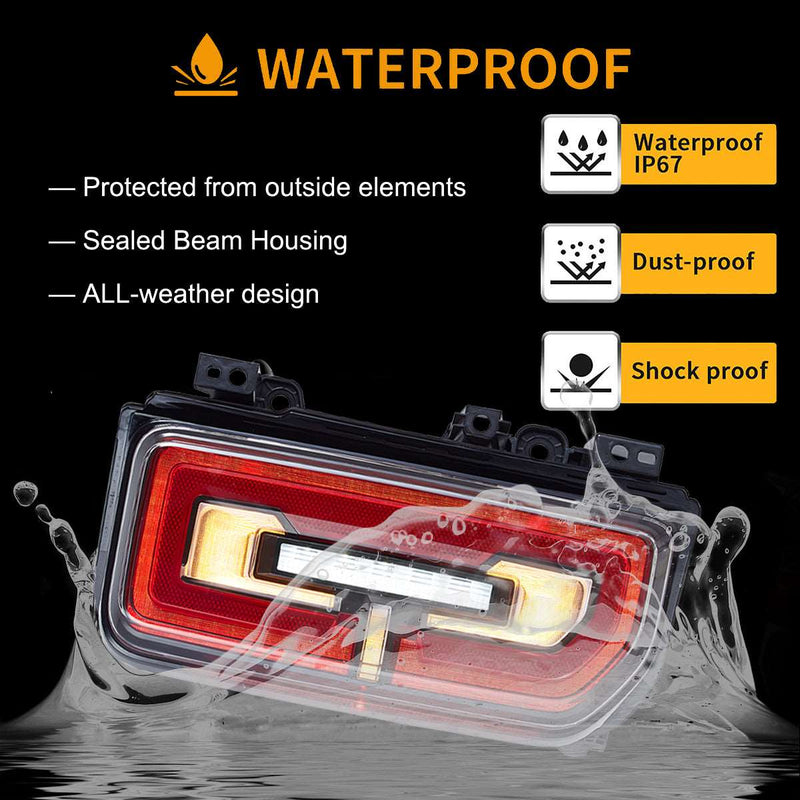 VLAND Full LED Tail Lights for Ford Bronco 2021-Up 6th Gen U725 Rear Lamps Assembly w/Sequential Indicator Startup Animation VLAND Factory