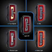 VLAND Full LED Tail Lights for Ford Bronco 2021-Up 6th Gen U725 Rear Lamps Assembly w/Sequential Indicator Startup Animation VLAND Factory