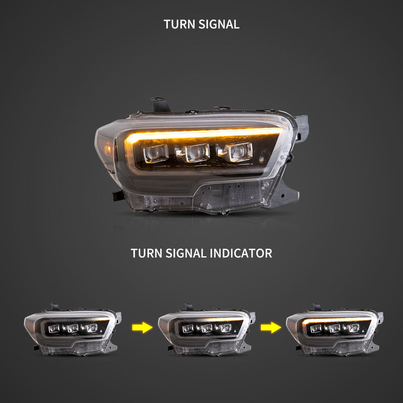 VLAND Full LED Projector Headlights For Toyota Tacoma 2016-2023