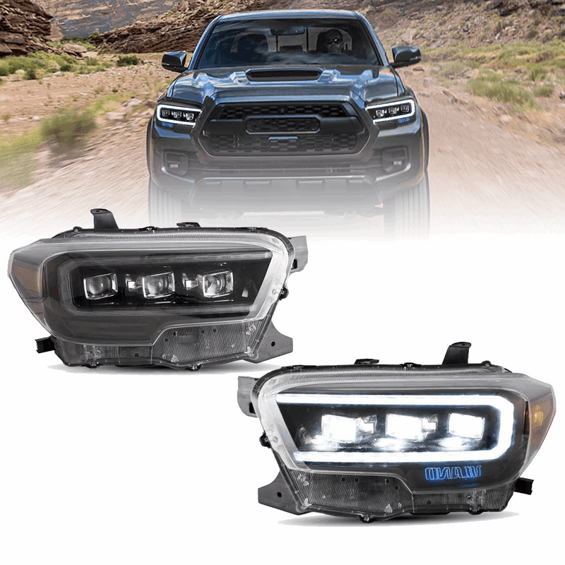 VLAND Full LED Projector Headlights For Toyota Tacoma 2016-2023