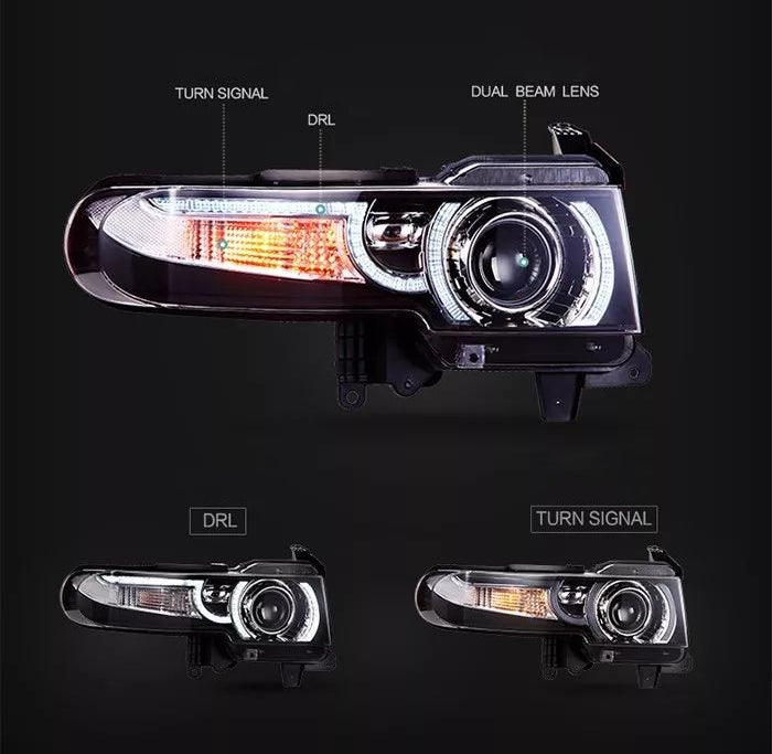 VLAND HID Dual Beam Headlights With Grille For Toyota Fj Cruiser 2007-2023 VLAND Factory