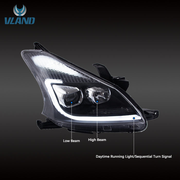VLAND HID Projector Headlights For Toyota Avanza 2012-2015 w/ Sequential Indicator VLAND Factory
