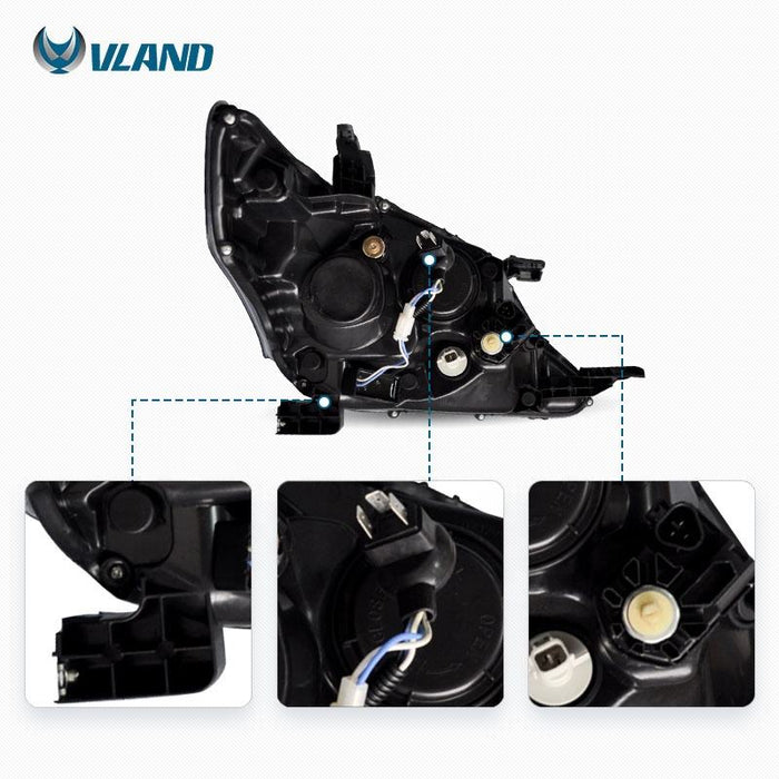 VLAND HID Projector Headlights For Toyota Innova 2012-2015 w/ Sequential Indicator VLAND Factory