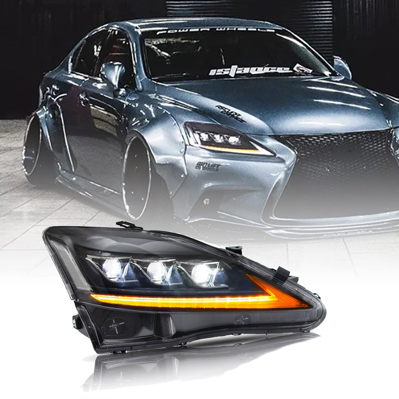 VLAND Headlight For 2006-2012 Lexus IS250 IS350 2008-2014 IS200D IS F Sequential Indicators (Only One Side) VLAND Factory