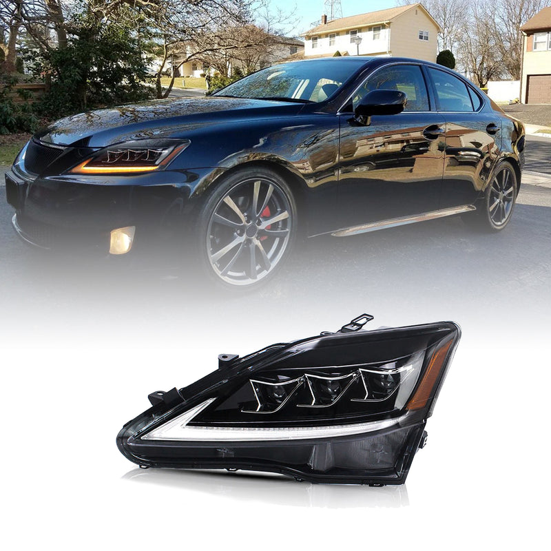 VLAND Headlight For 2006-2012 Lexus IS250 IS350 2008-2014 IS200D IS F Sequential Indicators (Only One Side) VLAND Factory