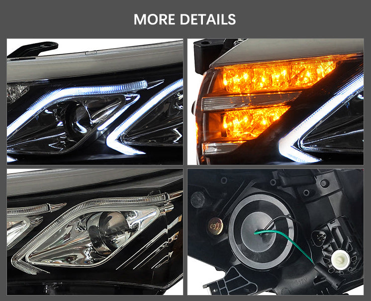 VLAND LED Dual Beam Headlights For Toyota Corolla 2014-2019 (International Version Eleventh Generation / 11th Gen E170/E180) -0251GNBC VLAND Factory