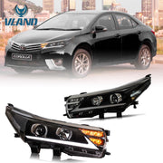 VLAND LED Dual Beam Headlights For Toyota Corolla 2014-2019 (International Version Eleventh Generation / 11th Gen E170/E180) -0251GNLZ VLAND Factory
