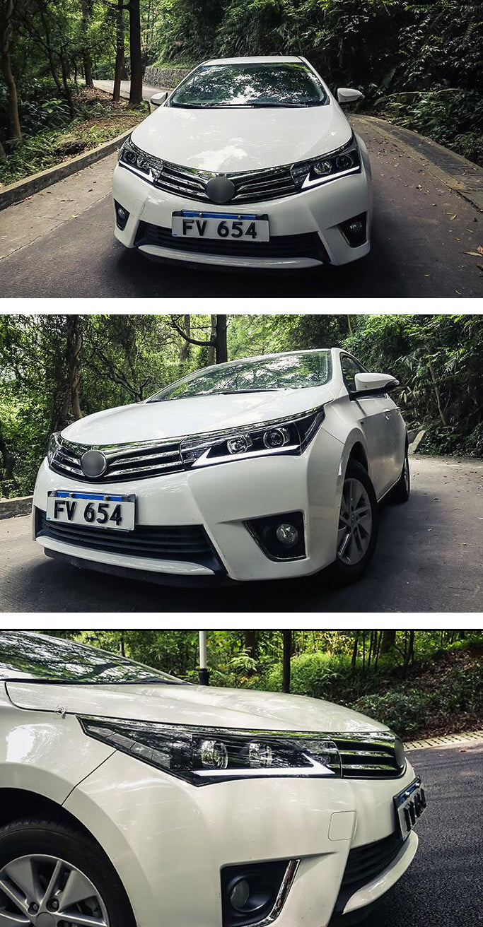 VLAND LED Dual Beam Headlights For Toyota Corolla 2014-2019 (International Version Eleventh Generation / 11th Gen E170/E180) -0251GNLZ VLAND Factory