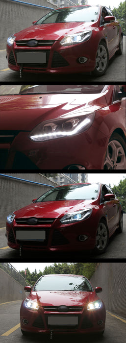 VLAND LED Dual Beam Headlights for Ford Focus 2012-2014 3rd Gen Third generation (C346)-8112 VLAND Factory