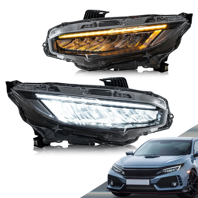 VLAND LED Headlights For Honda Civic Sedan / Coupe / Hatchback 2016-2021 VLAND Factory