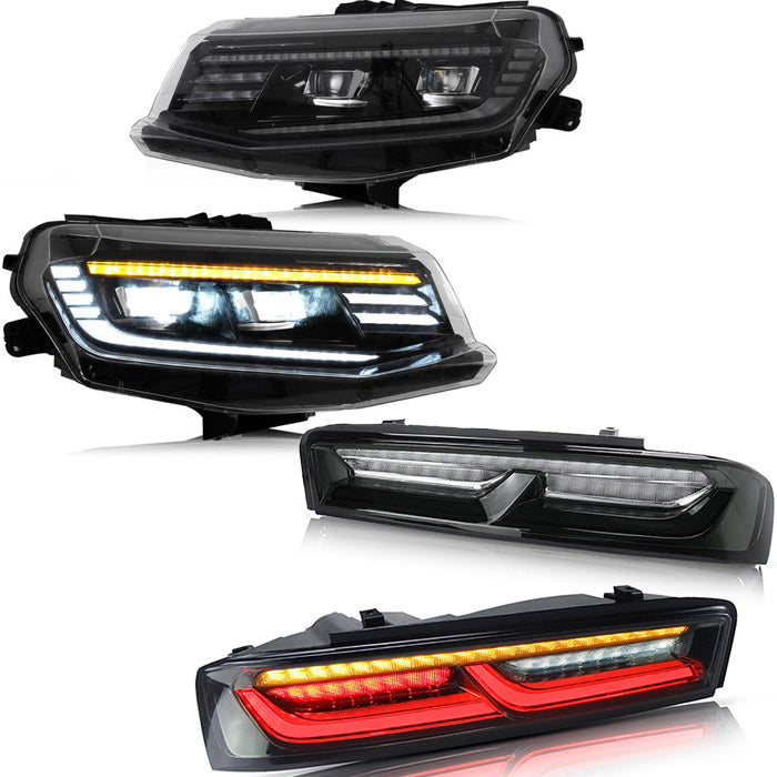 VLAND LED Headlights & Tail Lights For Chevrolet Camaro 2016-2018 (Fit For American Models) VLAND Factory