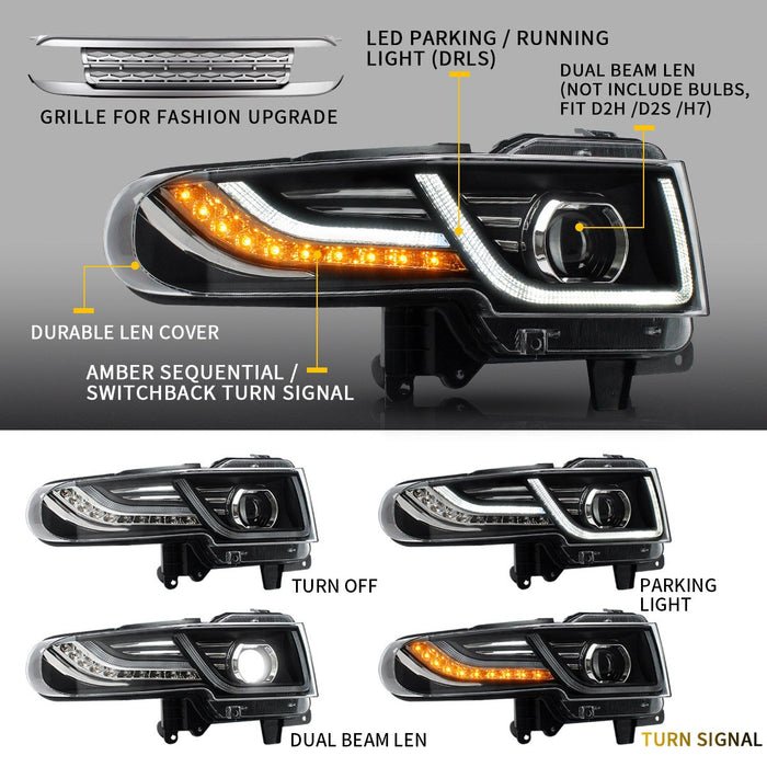VLAND LED Headlights With Grille For Toyota Fj Cruiser 2007-2023 VLAND Factory