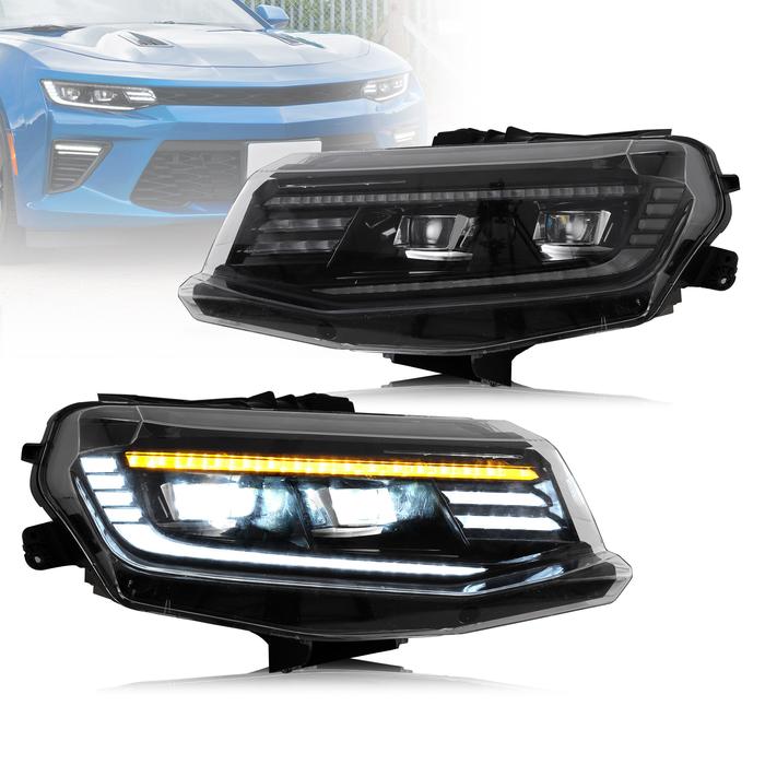 VLAND LED Projector Headlights For Chevrolet / Chevy Camaro LT SS RS ZL LS 2016-2018 VLAND Factory