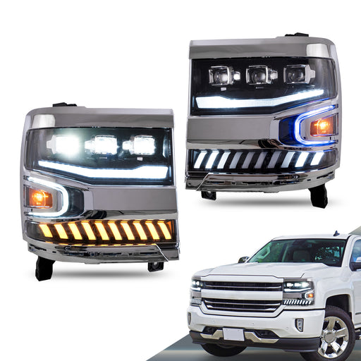 VLAND LED Projector Headlights For Chevrolet Silverado 1500 2016-2018 VLAND Factory