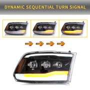 VLAND LED Projector Headlights For Dodge Ram 1500/2500/3500 2009-2018/Ram 1500 Classic 2019-2021 VLAND Factory