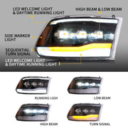 VLAND LED Projector Headlights For Dodge Ram 1500/2500/3500 2009-2018/Ram 1500 Classic 2019-2021 VLAND Factory