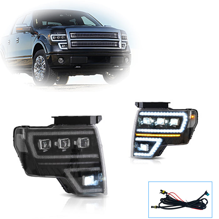 VLAND LED Projector Headlights For Ford F150 Pickup 2009-2014 VLAND Factory