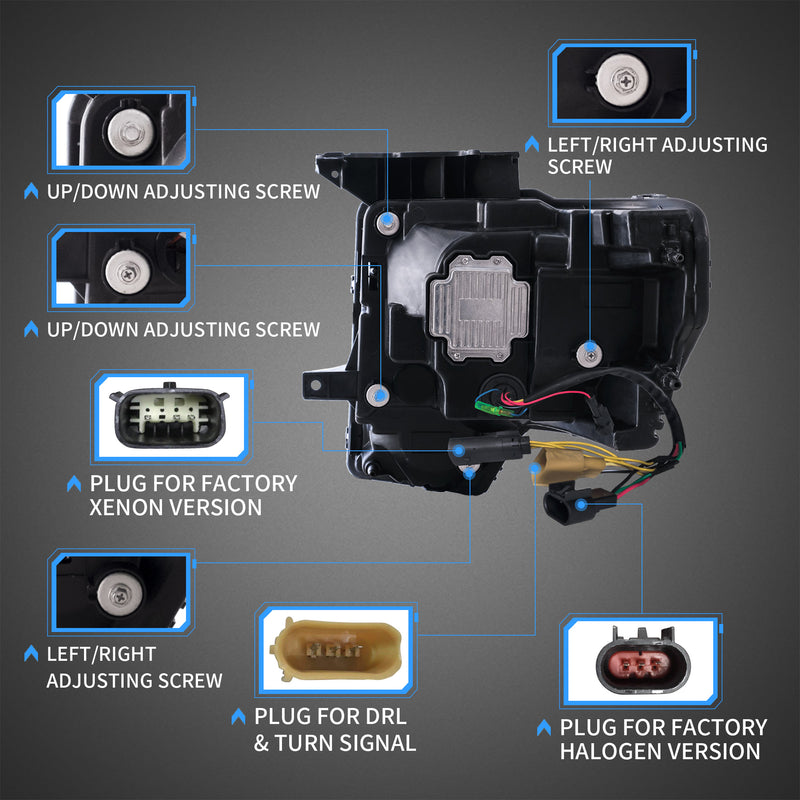 VLAND LED Projector Headlights For Ford F150 Pickup 2009-2014 VLAND Factory