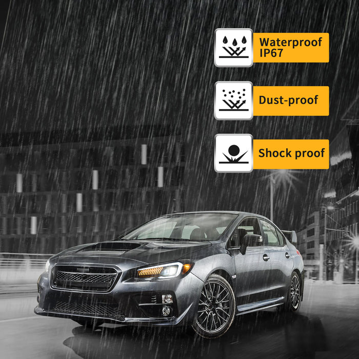 VLAND LED Projector Headlights For Subaru WRX 2015-2021 WRX STI 2015-2017 With Start-Up Animation VLAND Factory