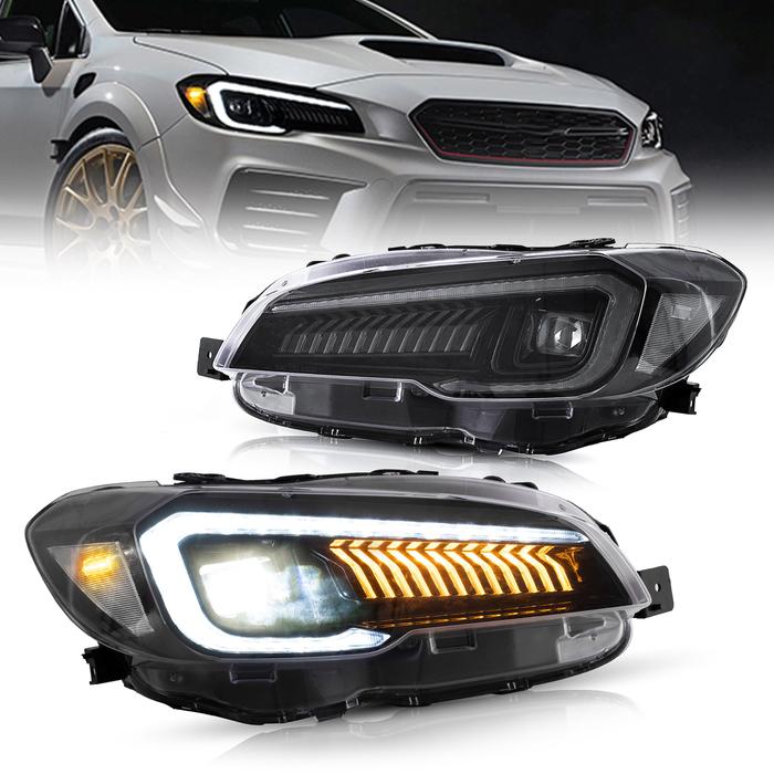 VLAND LED Projector Headlights For Subaru WRX 2015-2021 WRX STI 2015-2017 With Start-Up Animation VLAND Factory