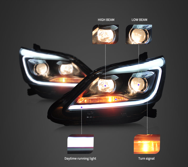 VLAND LED Projector Headlights For Toyota Innova 2012-2015 w ...