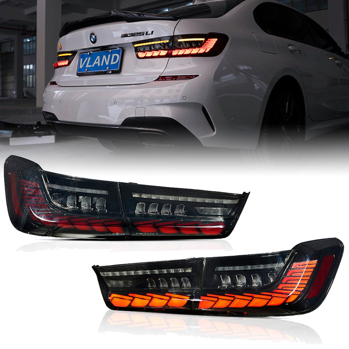 VLAND LED Tail Lights For BMW 3 Series G20 2019-2022 Amber Sequential Indicator (International Model) VLAND Factory