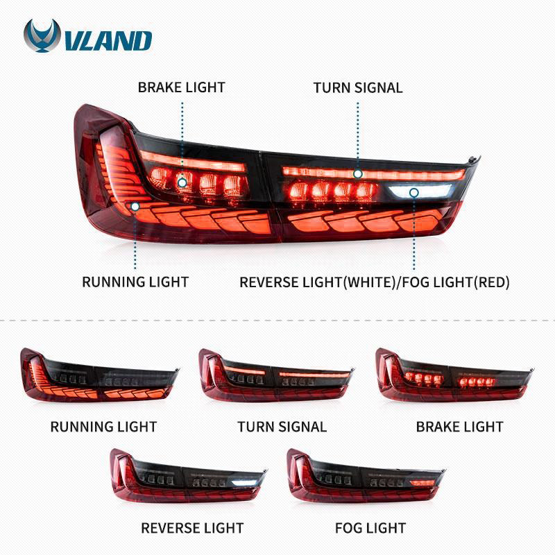 VLAND LED Tail Lights For BMW 3 Series G20 2019-2022 (US Model) VLAND Factory