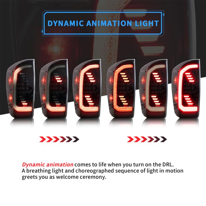 VLAND LED Tail Llights For Toyota Tacoma 2016-2023 with Sequential Indicators Turn Signals VLAND Factory