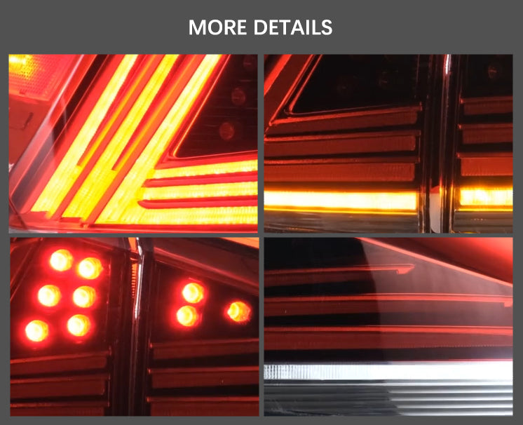 VLAND LED Taillights for Lexus IS250 IS350 2006-2012 IS200d IS F 2008-2014 Sequential Indicator Startup Animation VLAND Factory