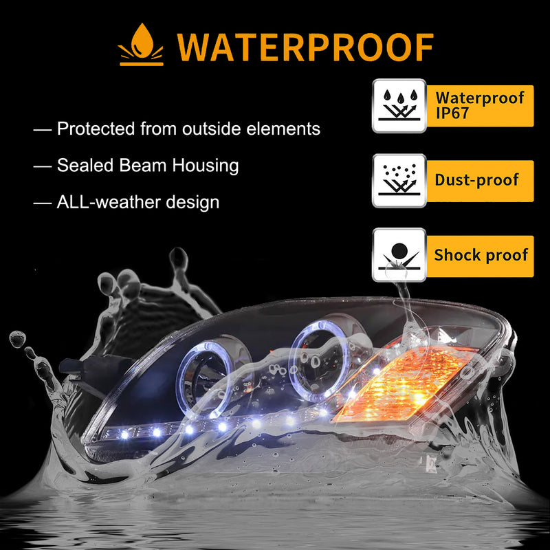 VLAND Projector Headlights for Toyota Yaris / Vios / Belta Sedan 2007-2012 (Second Generation / 2nd Gen XP90 / NCP93)-0172 VLAND Factory